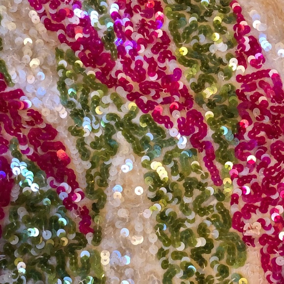 Colorful sequined one shoulder top - Picture 6 of 10